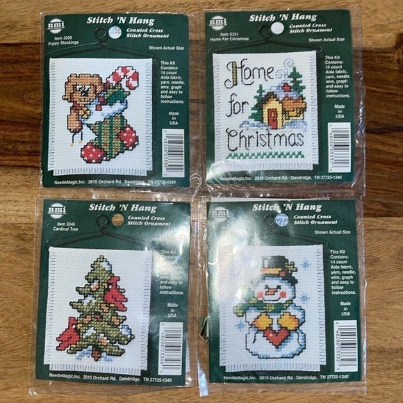 NEW Dimensions And Needle Magic Inc. 6 Piece Cross Stitch Craft Kit Bundle - Picture 4 of 4